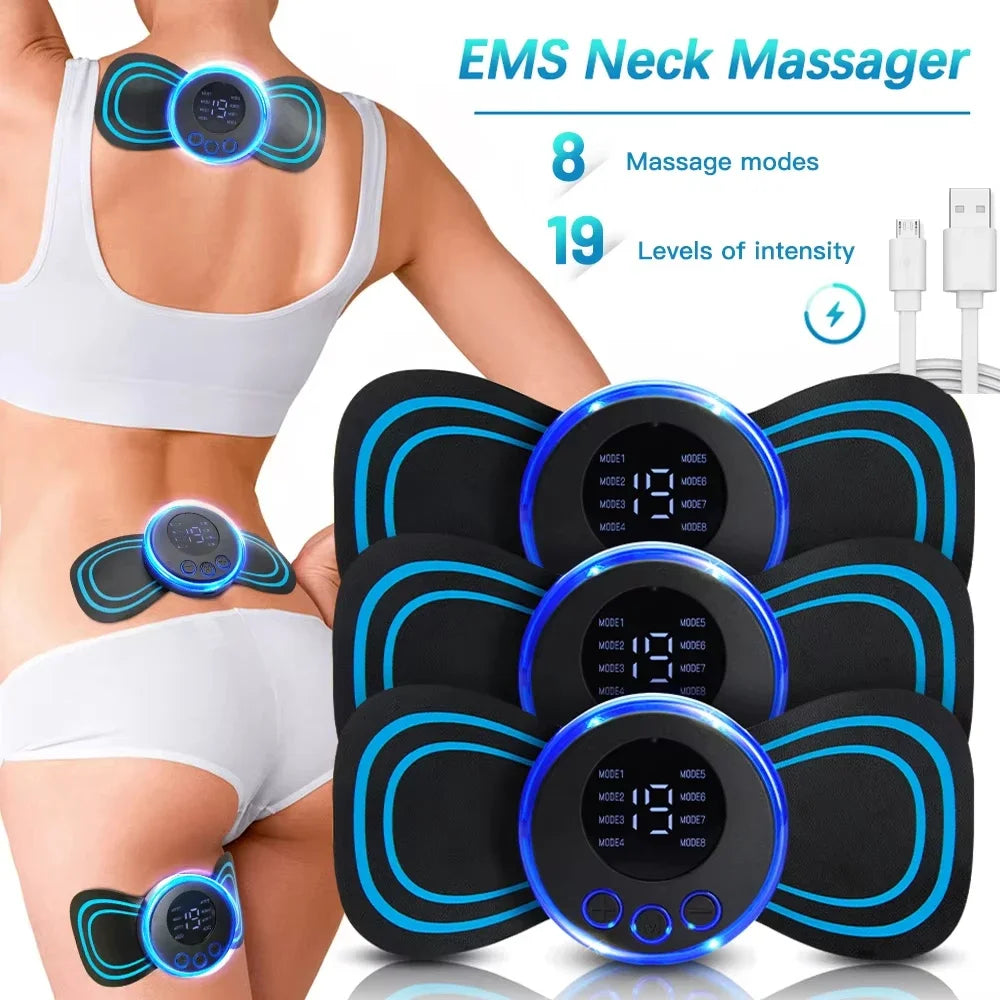 8 Mode Electric Massager Cervical Neck relief Back Patch