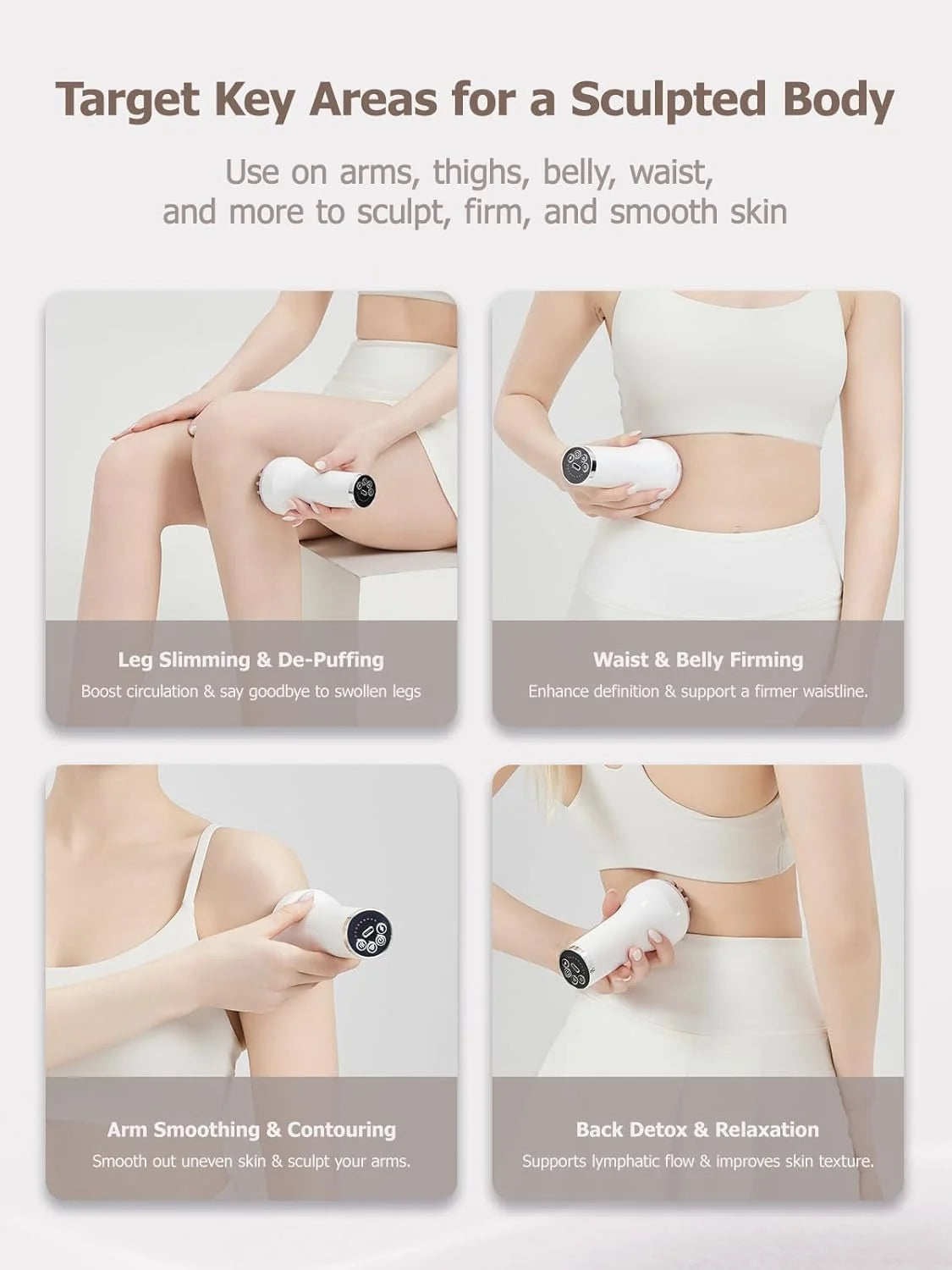 Lymphatic Drainage & Anti Cellulite Massage Tool, Helps to Reduce Stretch Marks